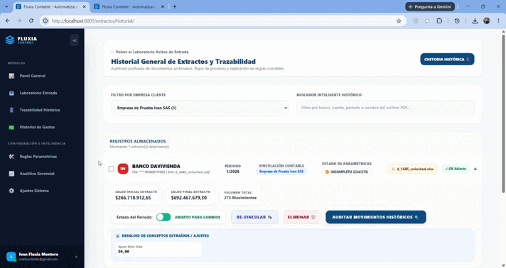 Demostración de Exportación a Siigo en Fluxia Contable